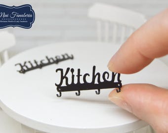 Metal Mug Rack (KITCHEN) - handmade dollhouse (1:12 scale)