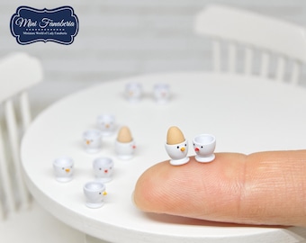 Egg holder Set (2pcs) - miniature handmade collector's item (1:12 scale)