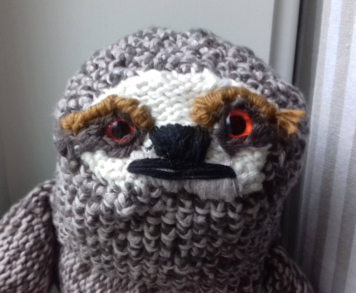 Sloth KNITTING & CROCHET PATTERN - Life-sized Toy 