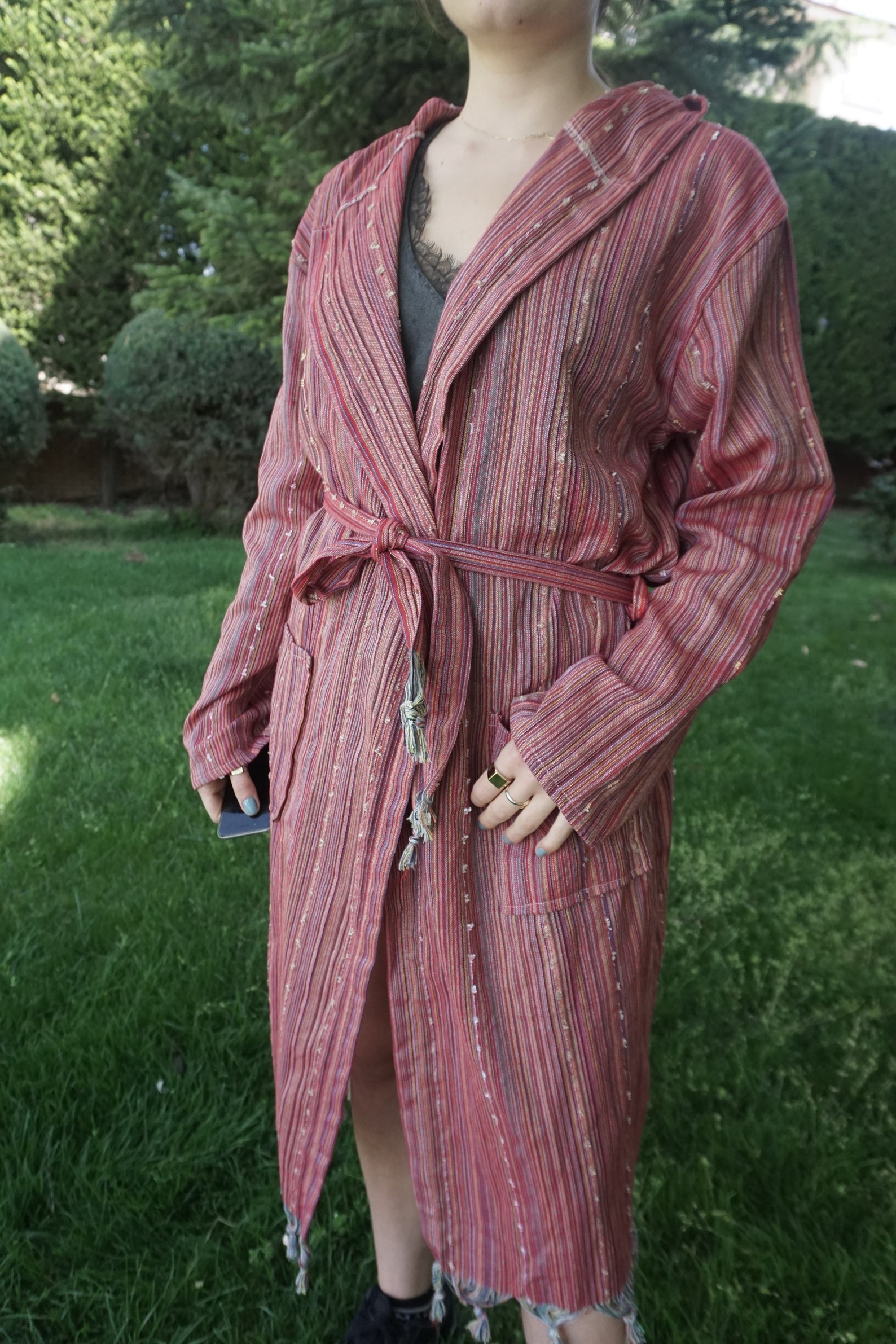 Womens Robe Morning Robe Red Robe Traditional Dress Etsy