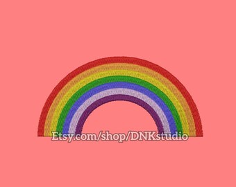 Rainbow Embroidery Design - 5 Sizes - INSTANT DOWNLOAD