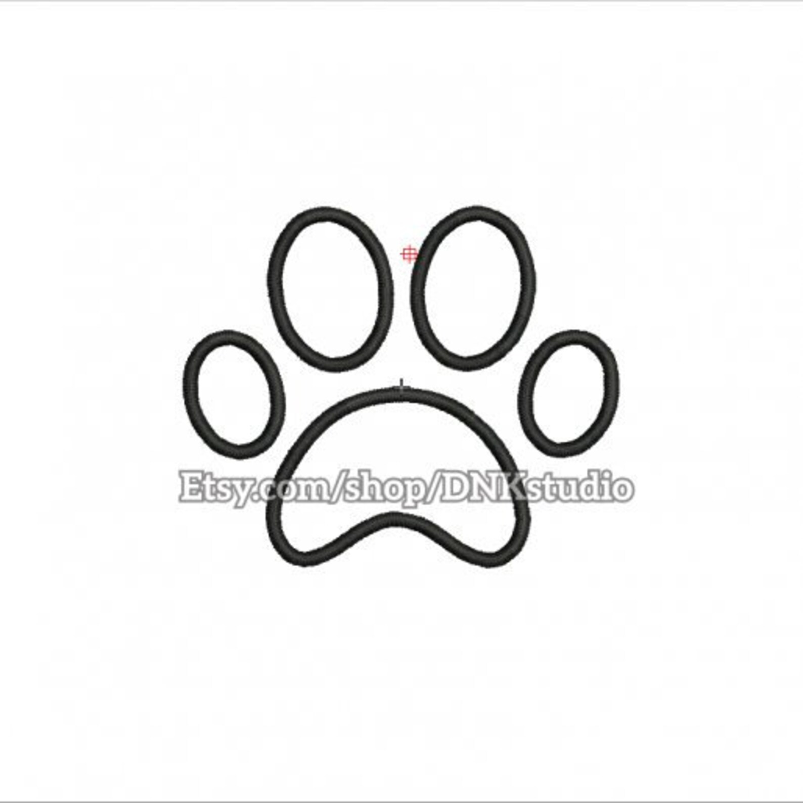 Dog Paw Print Machine Embroidery Design 5 Sizes INSTANT Etsy
