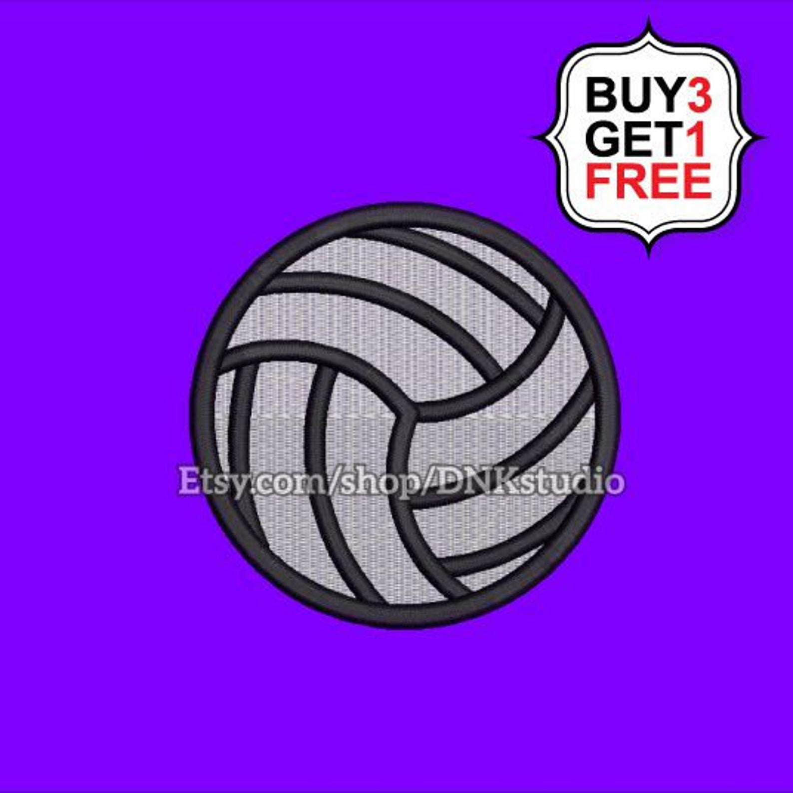 Volleyball Embroidery Design 5 Sizes INSTANT DOWNLOAD Etsy