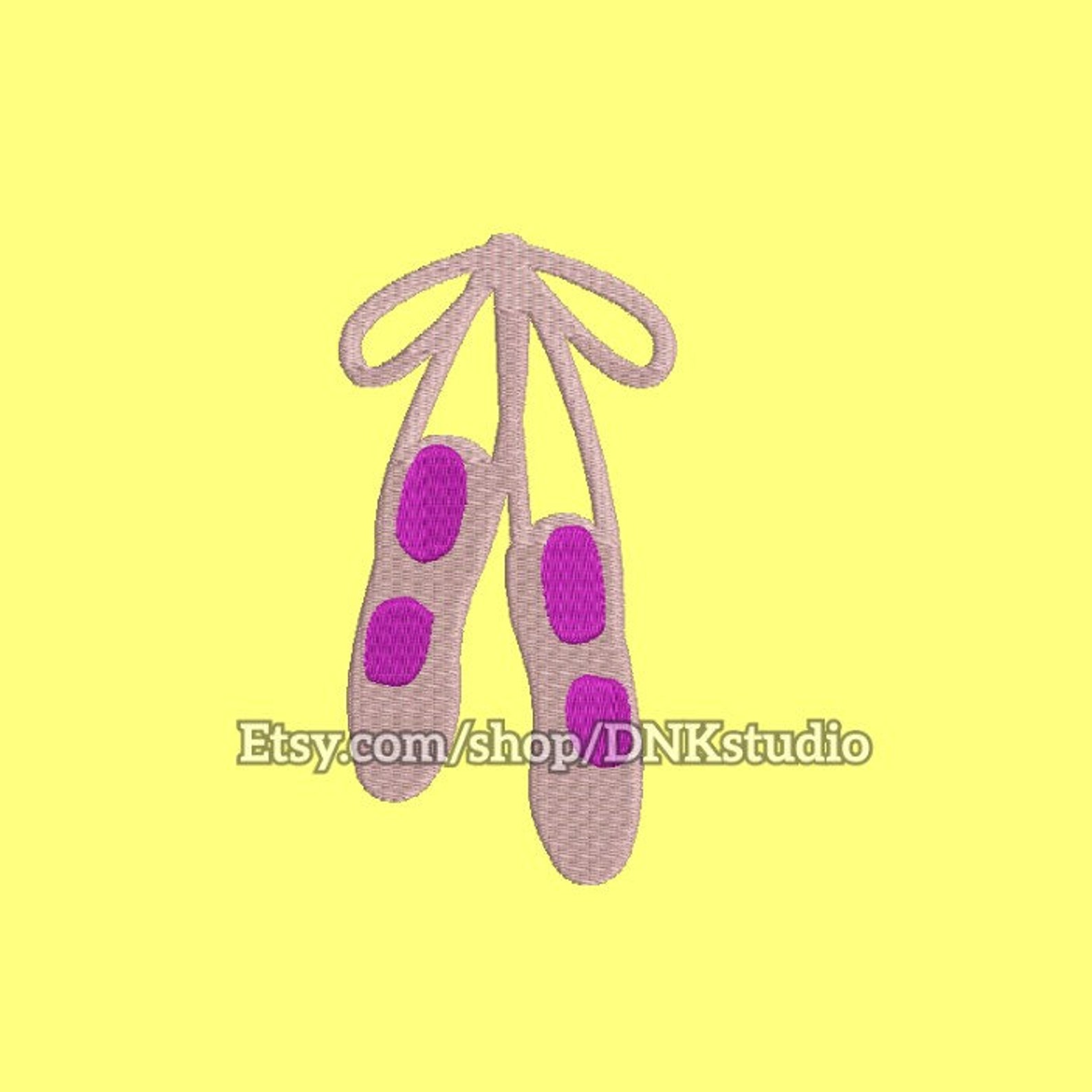 ballerina ballet slippers shoes embroidery design - 6 sizes - instant download