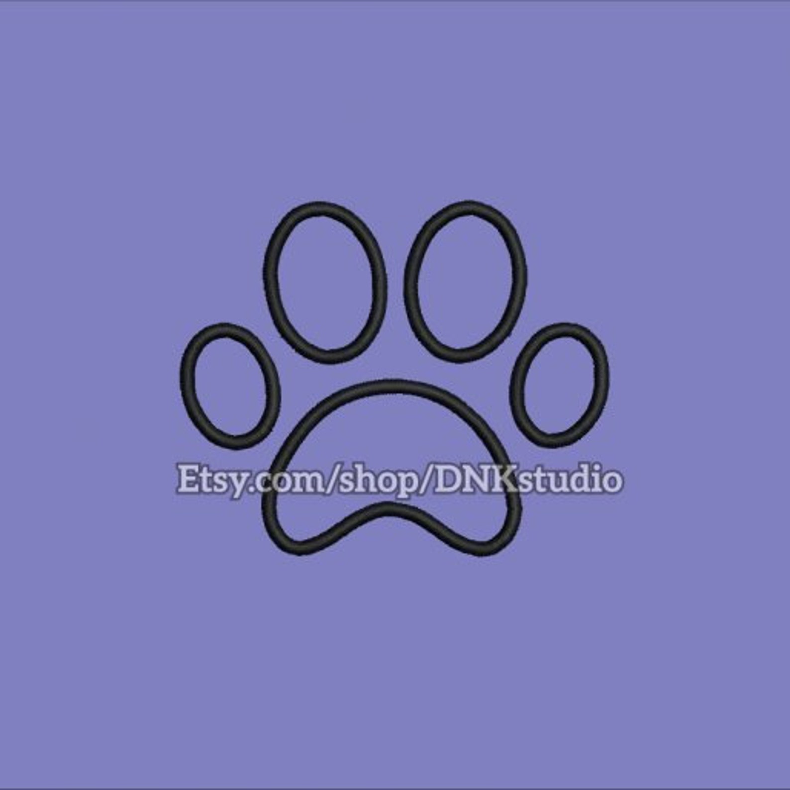 Dog Paw Print Machine Embroidery Design 5 Sizes INSTANT Etsy