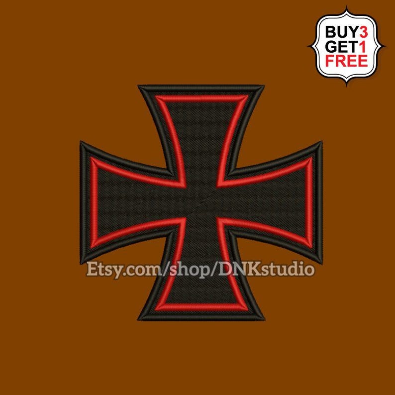 Maltese Iron Cross Embroidery Design 5 Sizes INSTANT Etsy