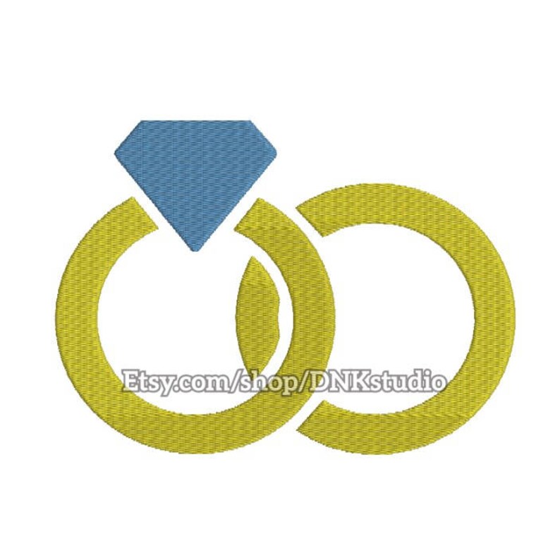 Wedding Rings Embroidery Design 6 Sizes INSTANT DOWNLOAD Etsy