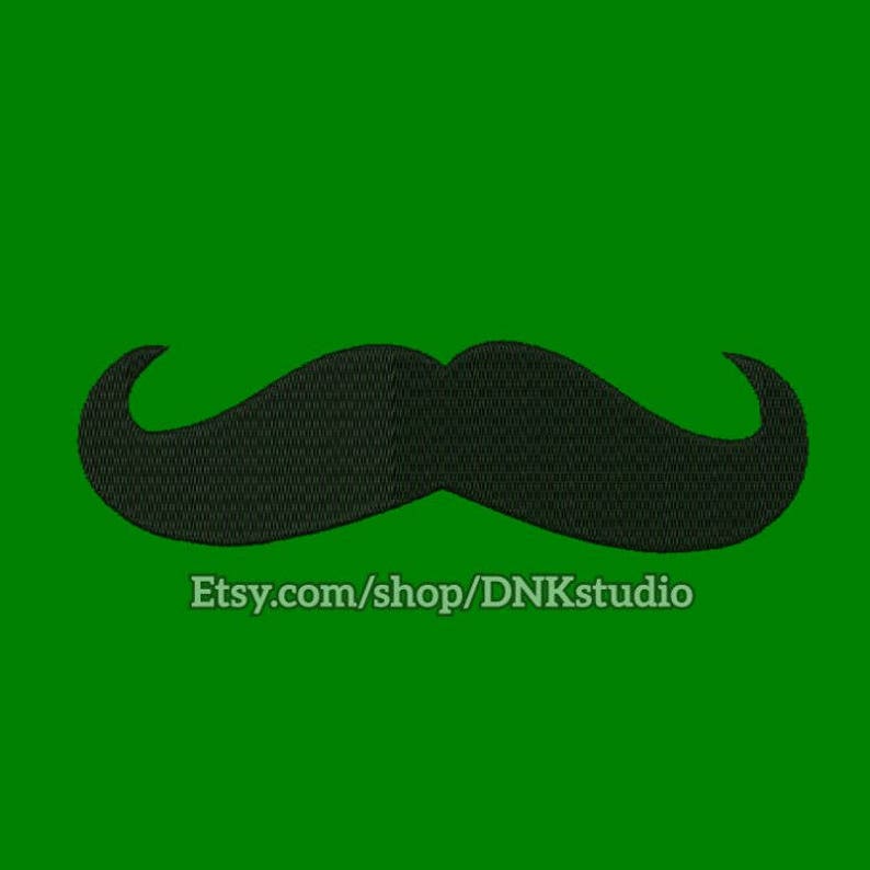 Moustache Mustache Embroidery Design 5 Sizes INSTANT Etsy