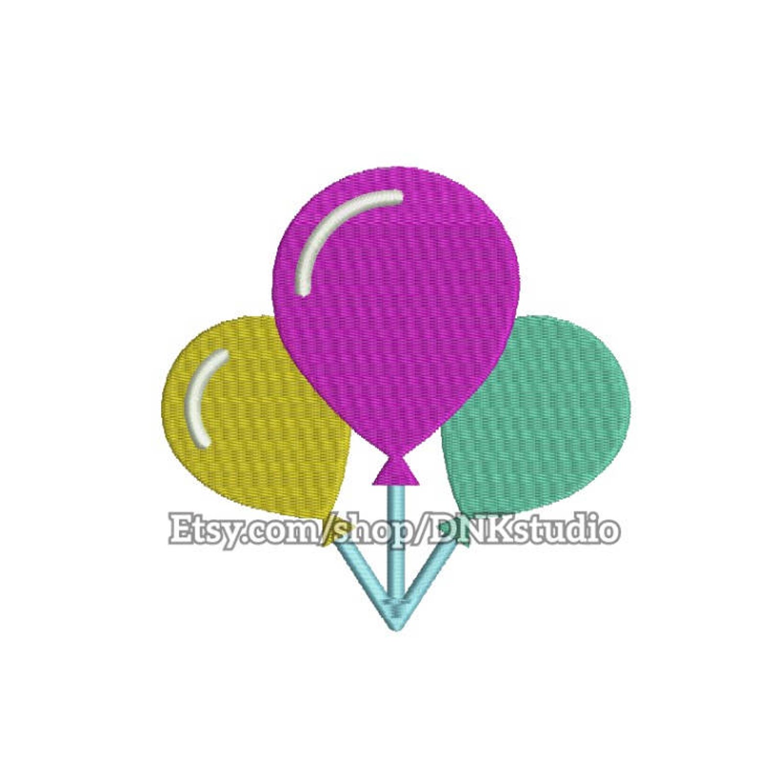 Balloons Embroidery Design 6 Sizes INSTANT DOWNLOAD Etsy
