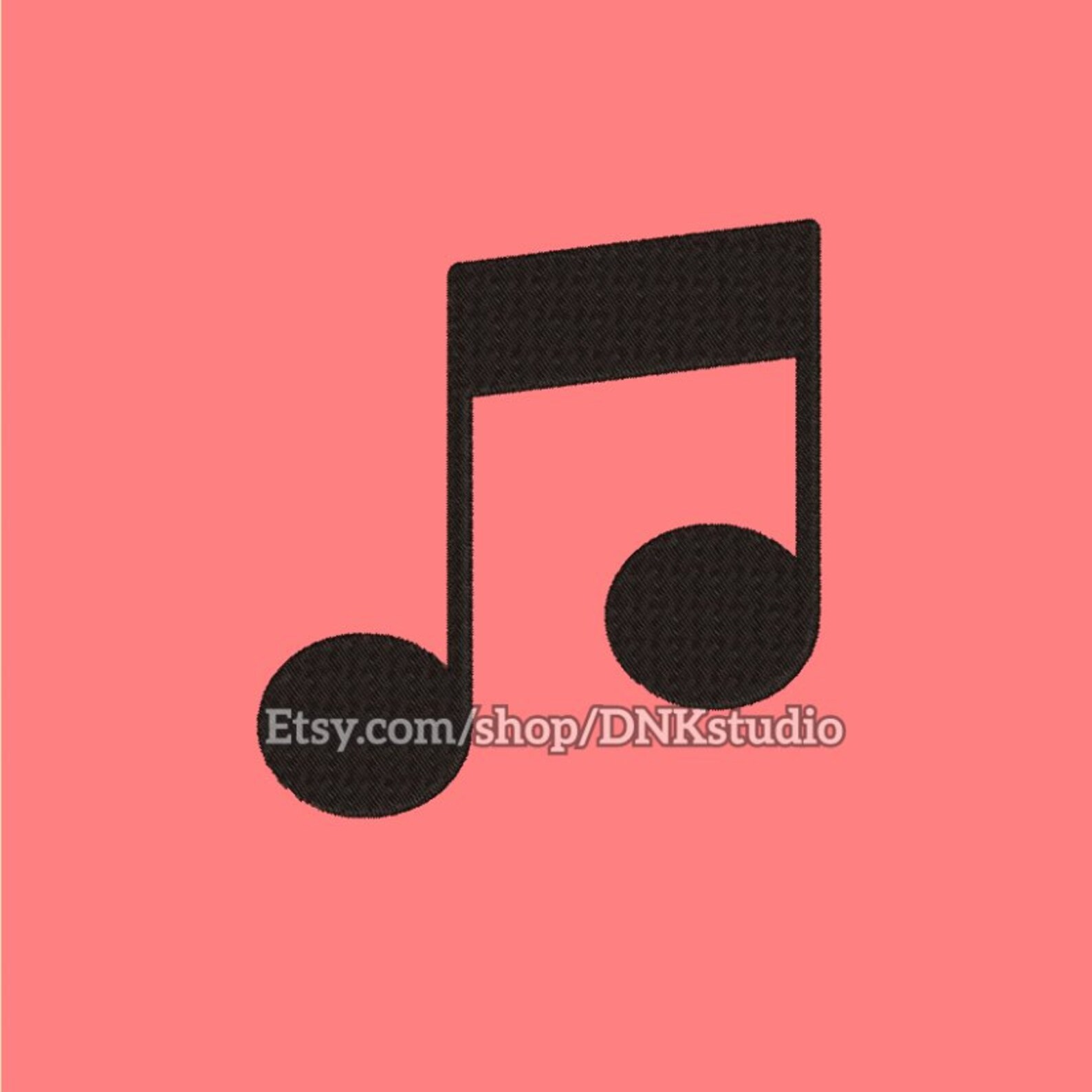 Simple Music Notes Embroidery Design 5 Sizes INSTANT Etsy