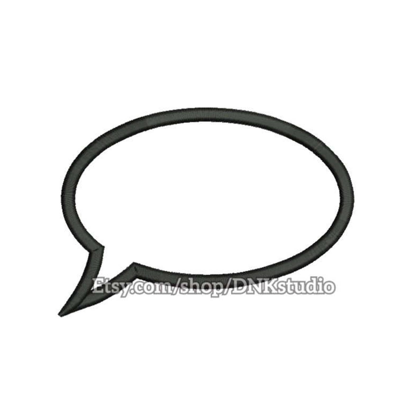 Bubble Speech Embroidery Design 5 Sizes INSTANT DOWNLOAD Etsy