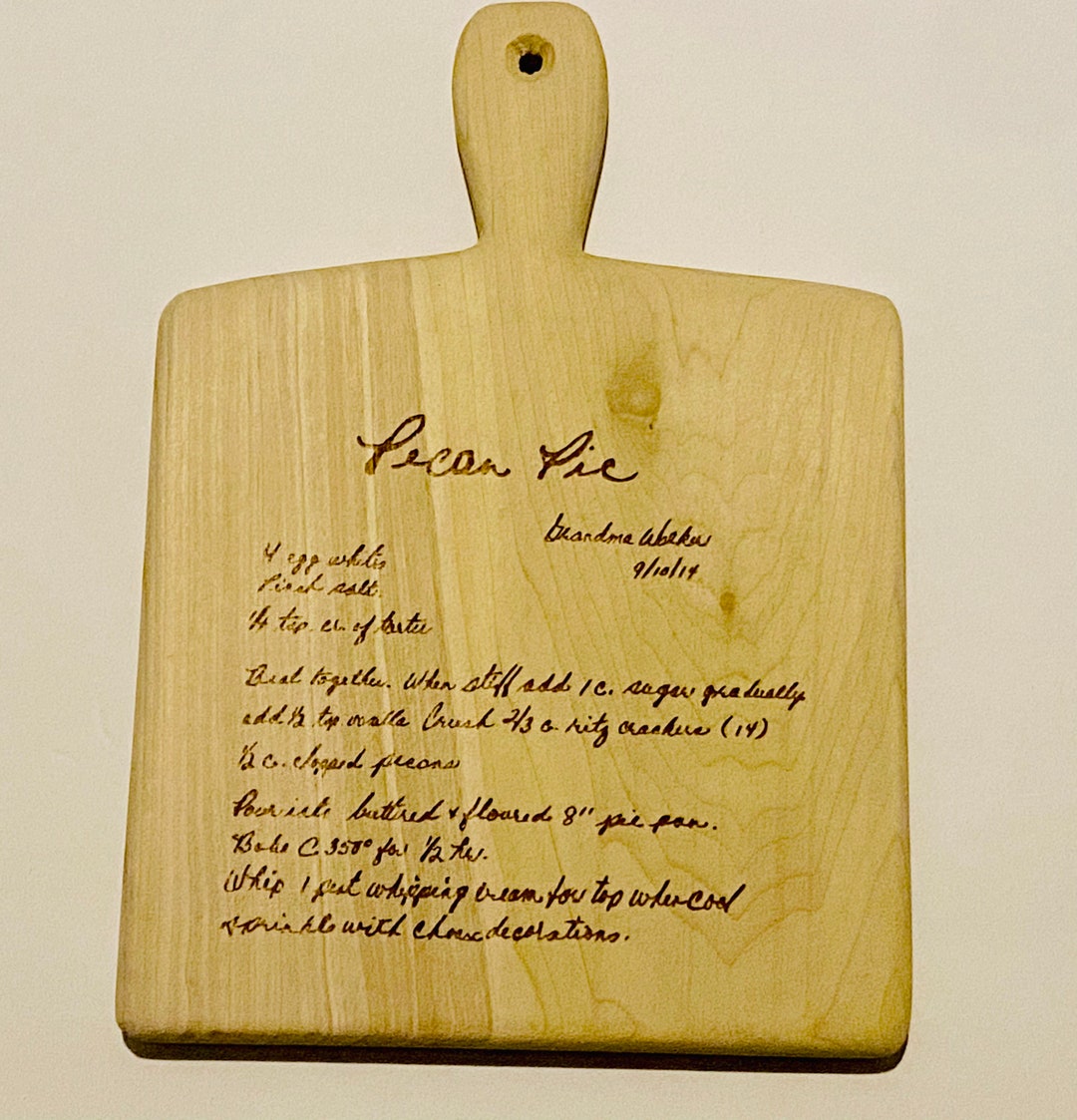 Recipe Engraved Cutting Board Etsy