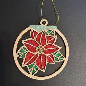 Ornament/ Gift card holder Poinsettia