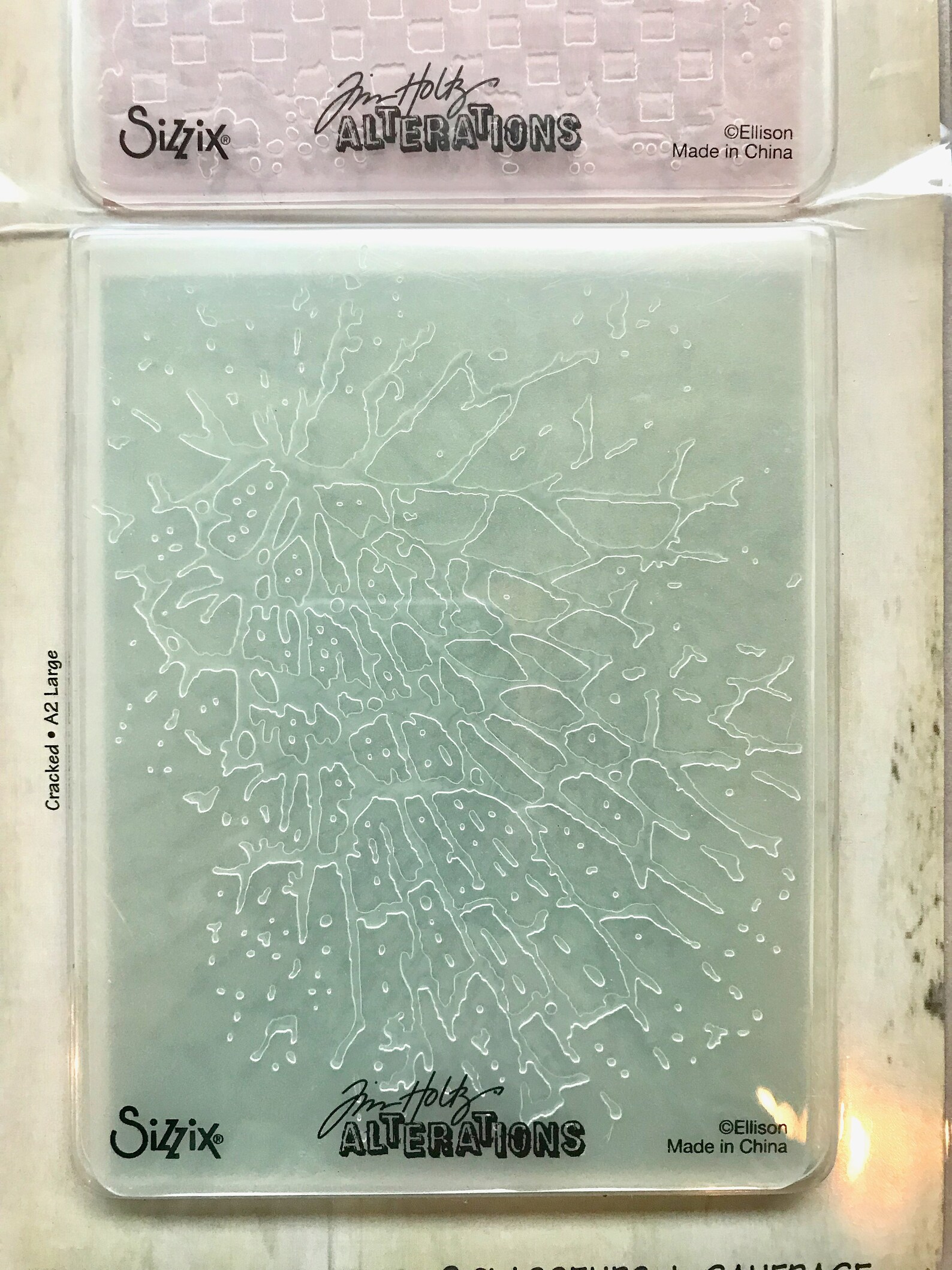 Tim Holtz Embossing Folder Set Damier et Fissuré Sizzix Etsy