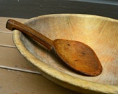 Antique Wooden Scoop, Primitive Butter Dough Paddle, Woodenware
