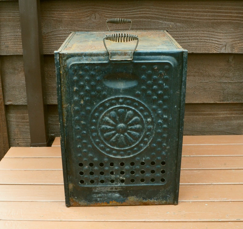 Camp Oven Vintage Perfection Camp Oven Tin Stove Top Warming Etsy