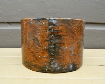 Daniel Cragin Measure Box, Antique Round Measure, Grain Measure, Burn Side