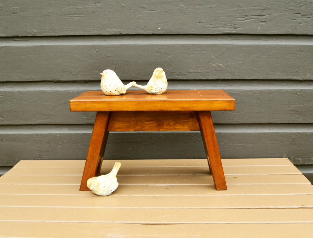 20" Pine Bench, Vintage Wood Bench, Large Pine Wood Bench, Finished ...
