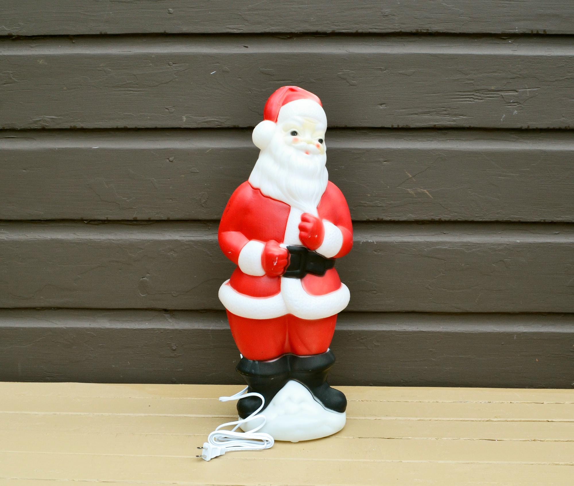 Vintage Lighted Plastic Snowman - Etsy