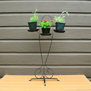 Wrought Iron Plant Stand, Beautiful Vintage Flower Stand, Rustic Metal Plant Stand