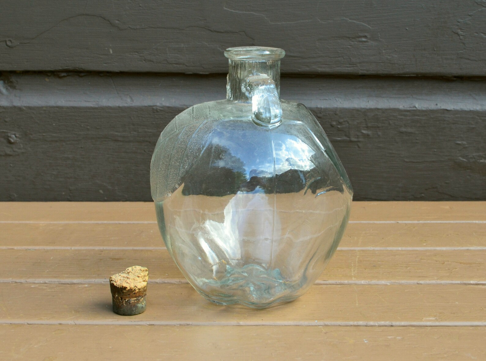 Apple Jug Vintage Glass Apple Cider Vinegar Jug Apple Jar Etsy