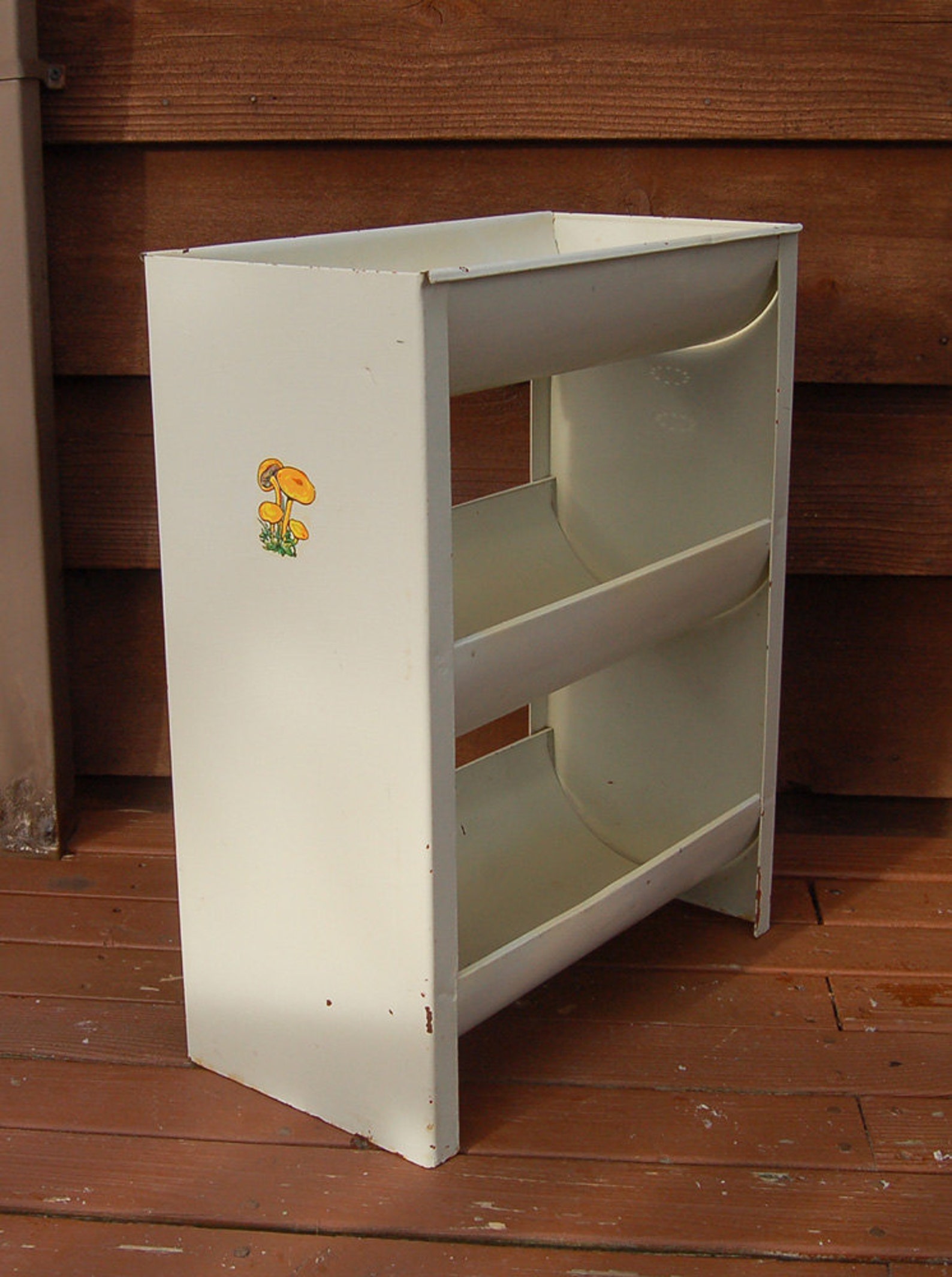 Antique Ivory Metal Vegetable Bin Pantry Veggie and Fruit Etsy