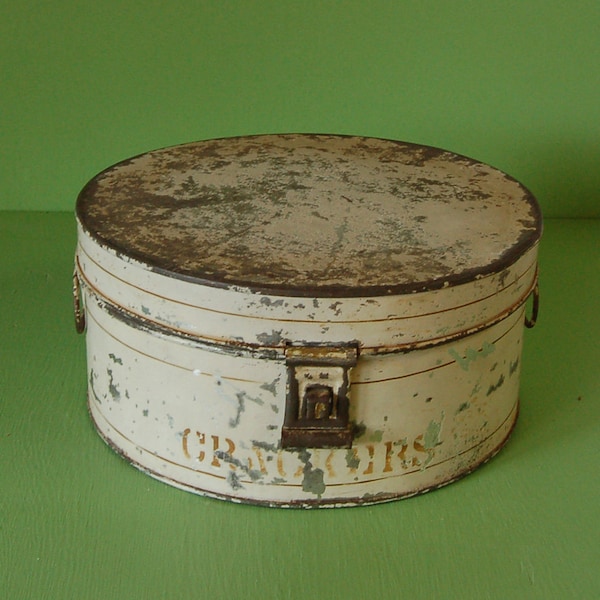 Antique Kreamer Cracker Tin / Cracker Tinware Canister