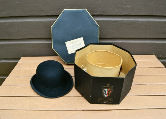 Felt Bowler Hat With Box, Vintage Franklin Simons & Co Hat  display picture 2