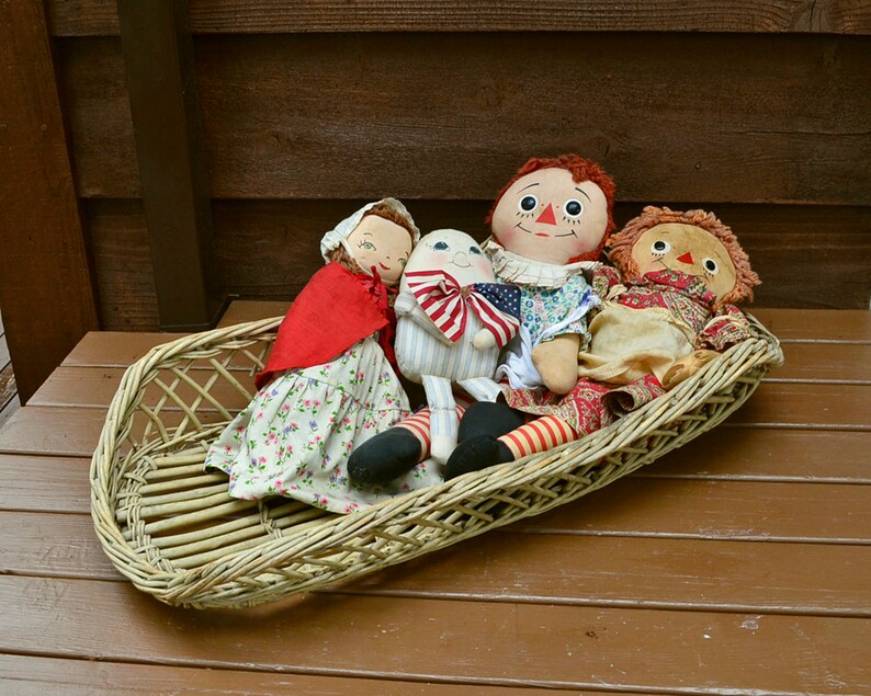 Wicker Baby Basket Vintage Nursery Scale Basket Only Gift Etsy