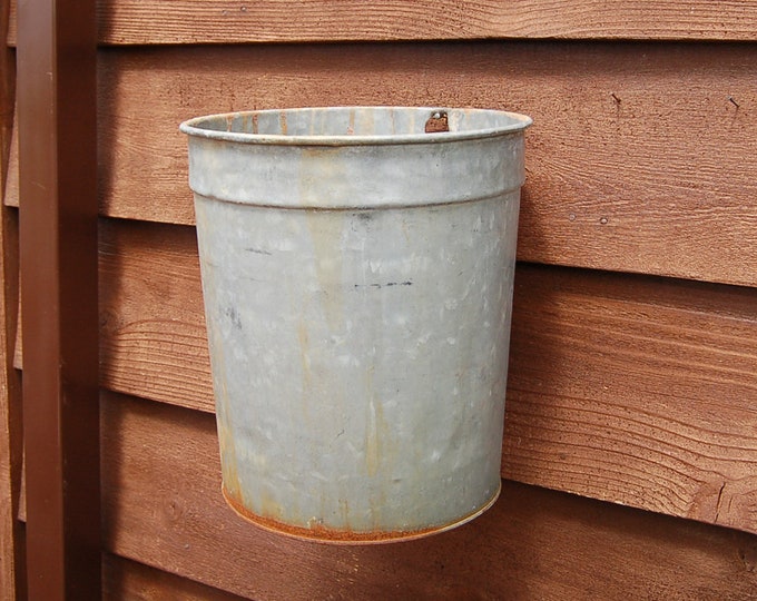 Galvanized Sap Bucket Vintage 3 Gallon Sap Pail Tall Rusty Etsy