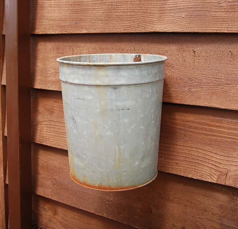 Galvanized Sap Bucket Vintage 3 Gallon Sap Pail Tall Rusty Etsy