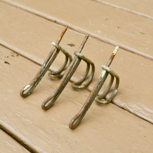 Three 3&quot; Wall Hooks, School House Coat Hooks, 2 1/2&quot; Vintage Coat Rack Hardware