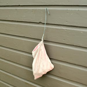 Cotton Clothespin Bag, Vintage Clothes Line Clothespin Bag