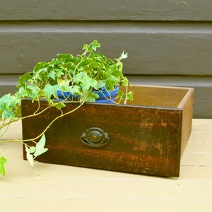 Large Drawer Box, Vintage Wood Drawer, Storage Box, Shelf Box, Drawer Garden