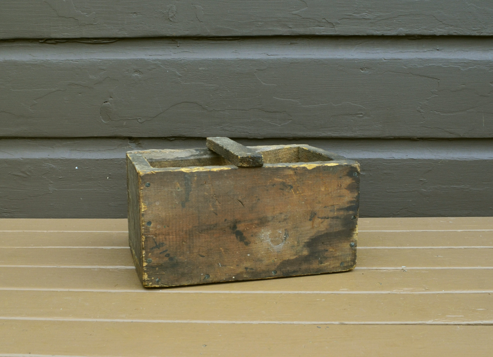 Antique Wooden Nail Box Old Work Box Small Farm Box Etsy