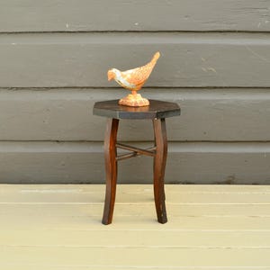 Wood Plant Stand, Vintage Small Table, Larkin Table, Tabouret Stand
