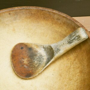 Antique Wooden Scoop, Primitive Dough Paddle, Treenware Woodenware
