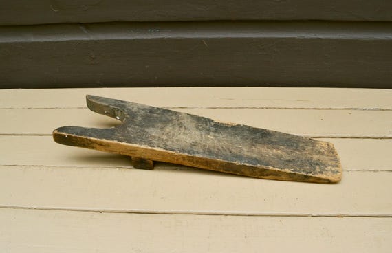 Rustic Boot Jack, Primitive Wood Boot Jack, Antiq… - image 1