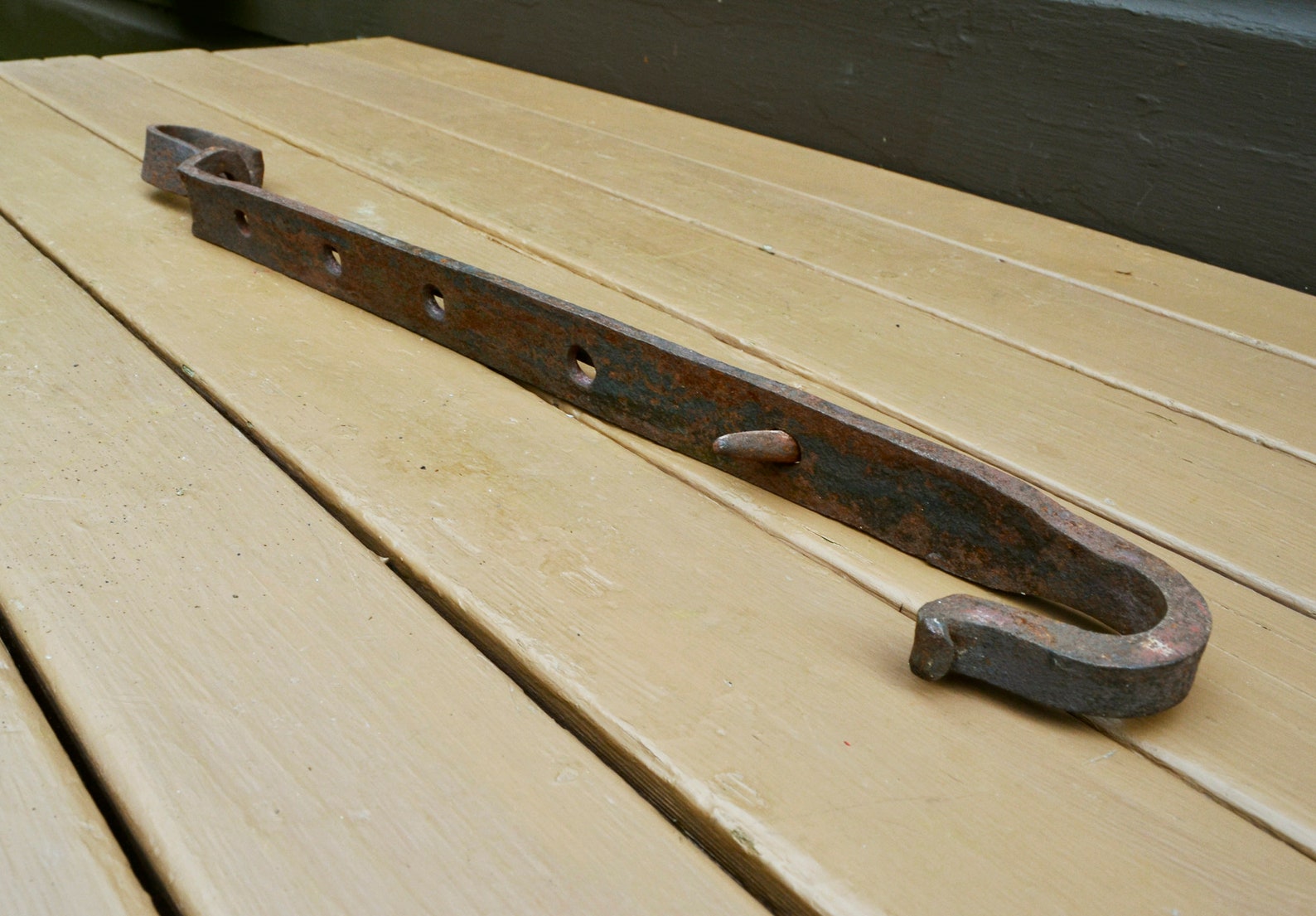 Antique Wrought Iron Fireplace Crane Hook Hearth Trammel Etsy