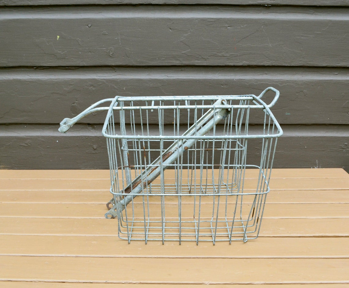 Vintage Bike Basket Double Wald Bike Basket Rear Bicycle Etsy