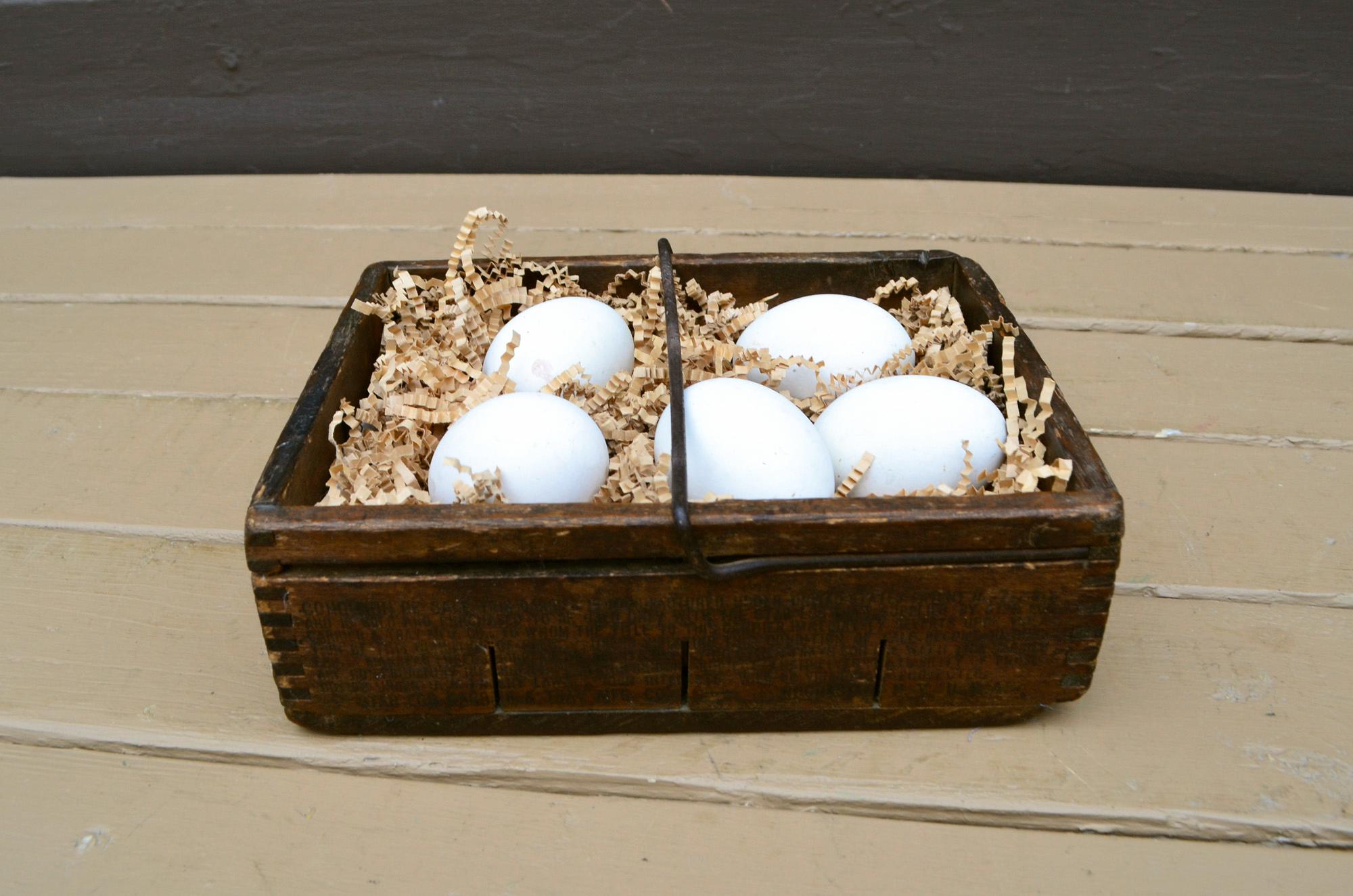 Wooden Egg Box, Antique Star Egg Carrier, Primitive Egg Delivery Crate ...