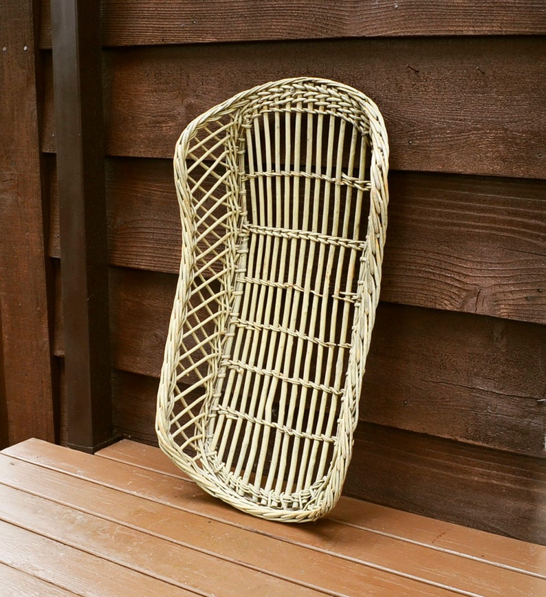 Wicker Baby Basket Vintage Nursery Scale Basket Only Gift Etsy