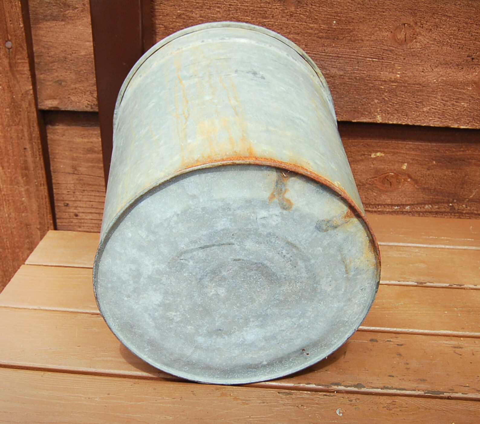 Galvanized Sap Bucket Vintage 3 Gallon Sap Pail Tall Rusty Etsy