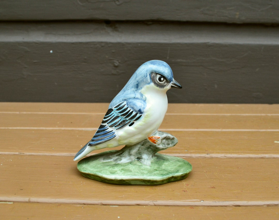 Goldscheider Everlast Ceramic Bird, Vintage Ceramic Bird Figurine, Blue ...