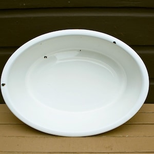 アンティーク　オーバルウォッシュタブ Vintage Enamel Wash Tub - Etsy