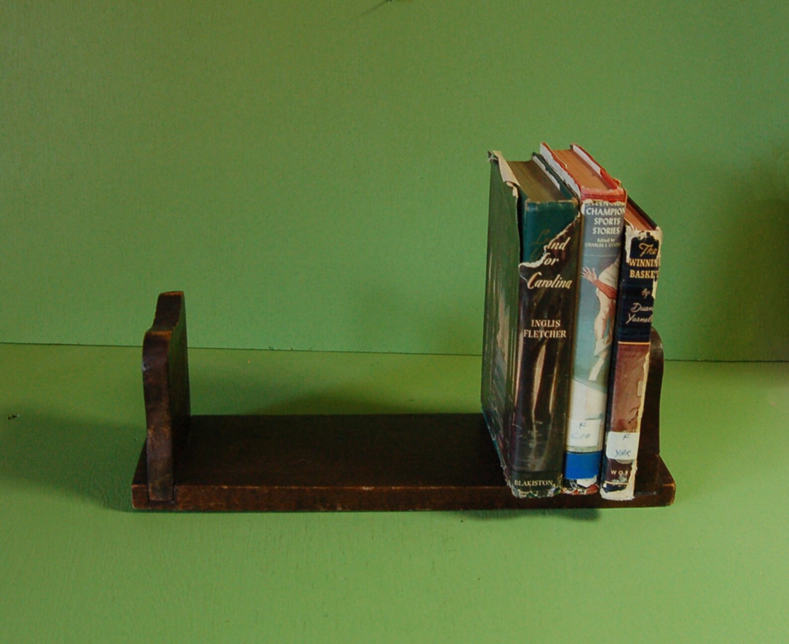 Primitive Wooden Book Holder Vintage Wood Book Shelf Folk Etsy