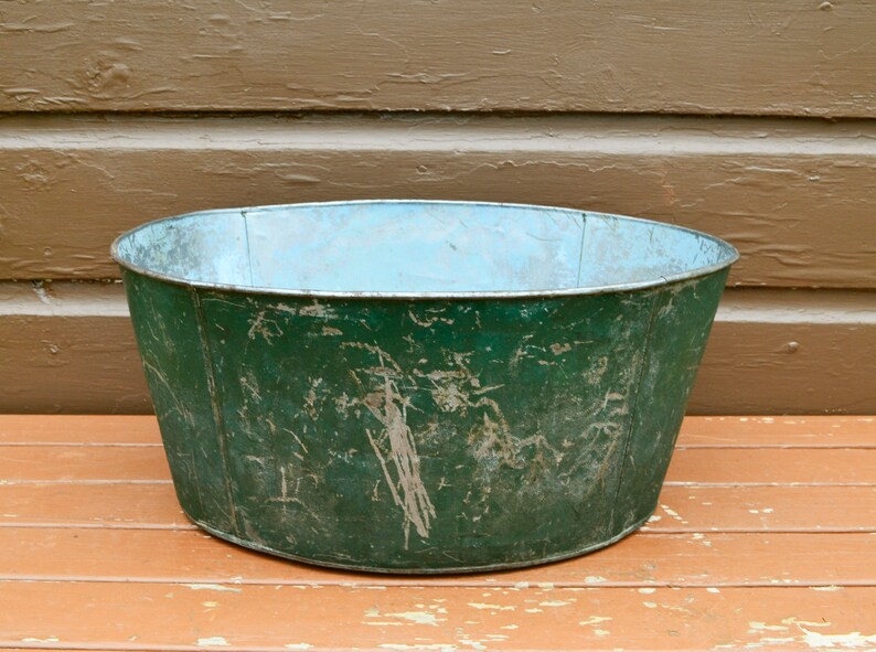 Antique Tin Baby Bathtub Vintage Hearth Bath Old Tin Bath Etsy