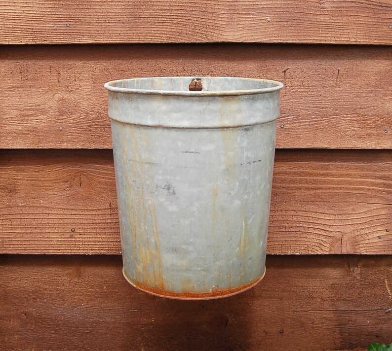 Galvanized Sap Bucket Vintage 3 Gallon Sap Pail Tall Rusty Etsy