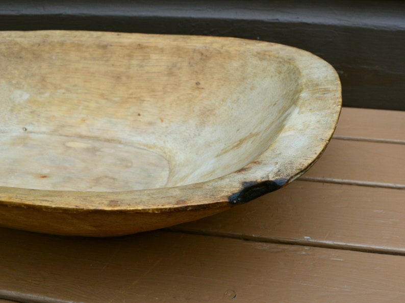 Antique Poplar Biscuit Bowl American Dough Bowl Primitive Etsy