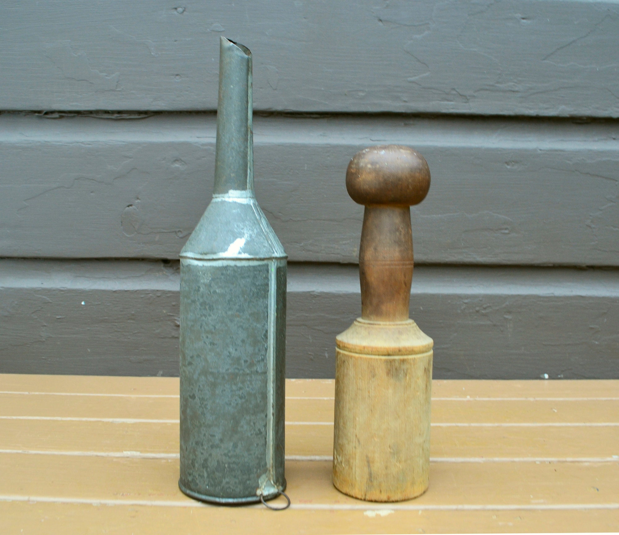 Antique Tin Sausage Maker Butchers Sausage Press Tinware Etsy